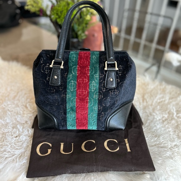 Gucci Velvet Treasure Boston Small Satchel. Gorgeous bag - Picture 4 of 11